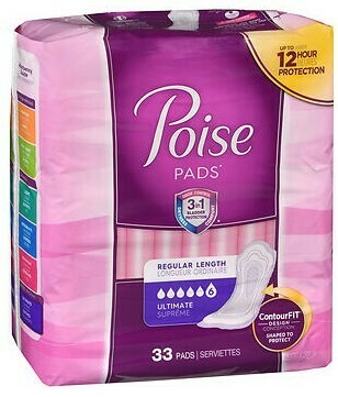 Poise Pads Regular Length- Ultimate Absorbency #6 / 33ct
