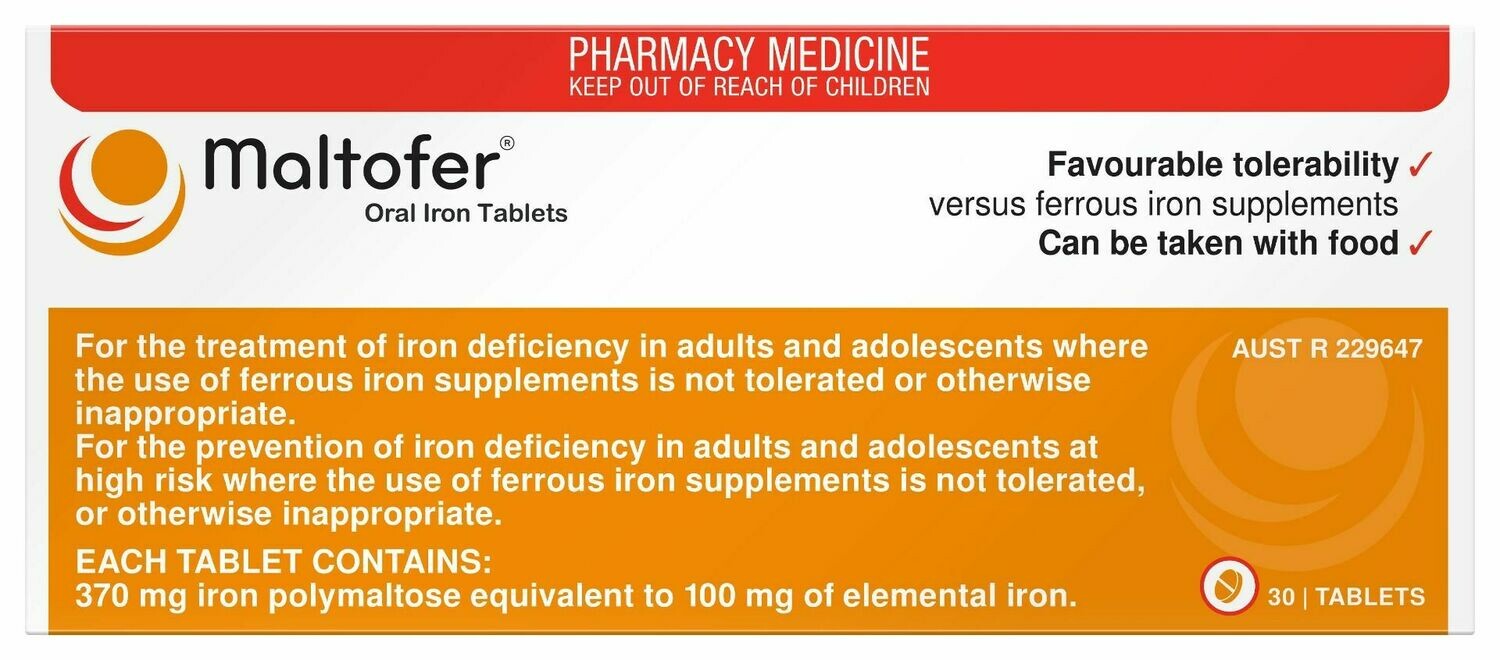 Maltofer Oral Iron 100mg 30 Tablets