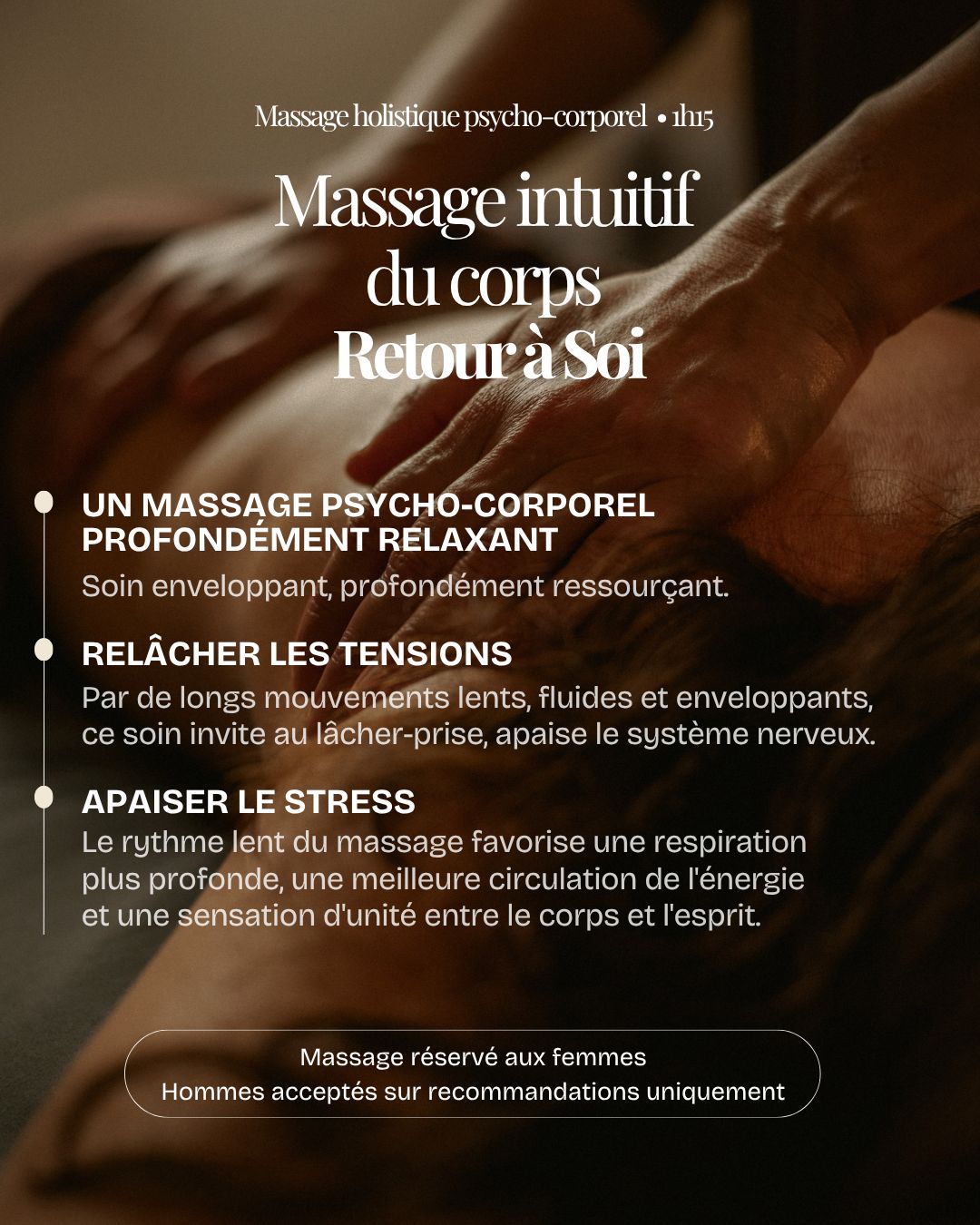 Massage intuitif relaxant du corps - 1h15 Massage intuitif relaxant du corps - 1h15
