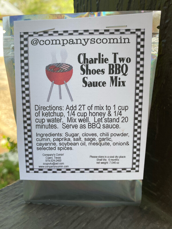 Charlie Two Shoes BBQ Sauce Mix