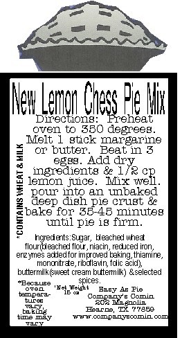 Lemon Chess Pie Mix