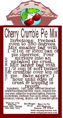 Cherry Crumble Pie Mix