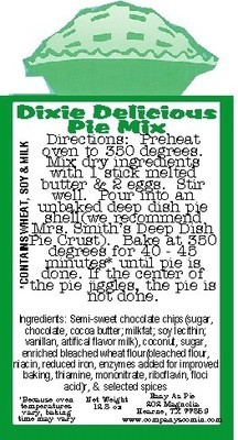 Dixie Delicious Pie Mix