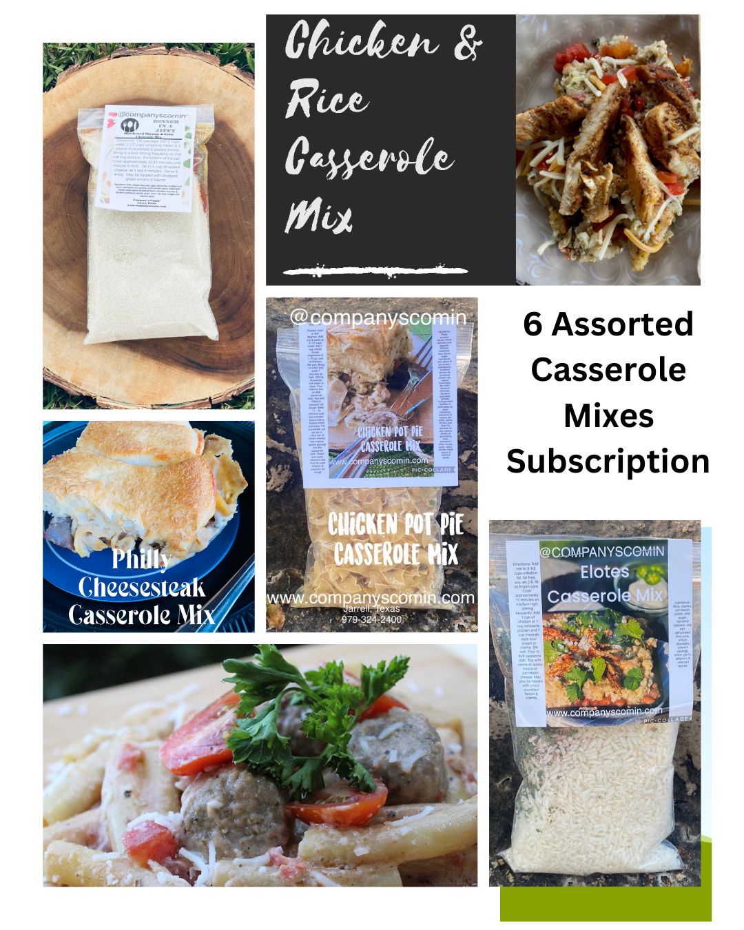 6 Pack Assorted Casserole Mix Subscription