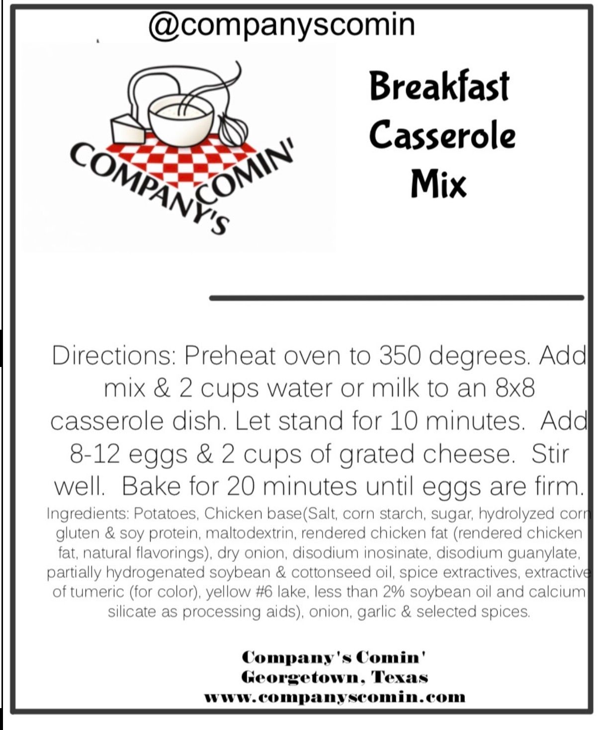 Breakfast Casserole Mix
