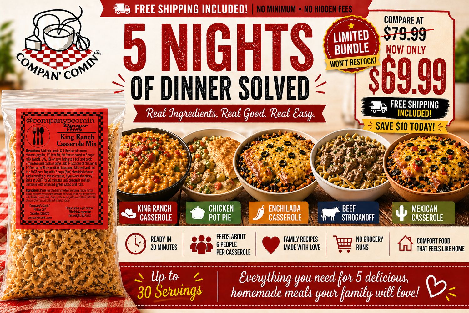 5 Nights of Dinner Solved