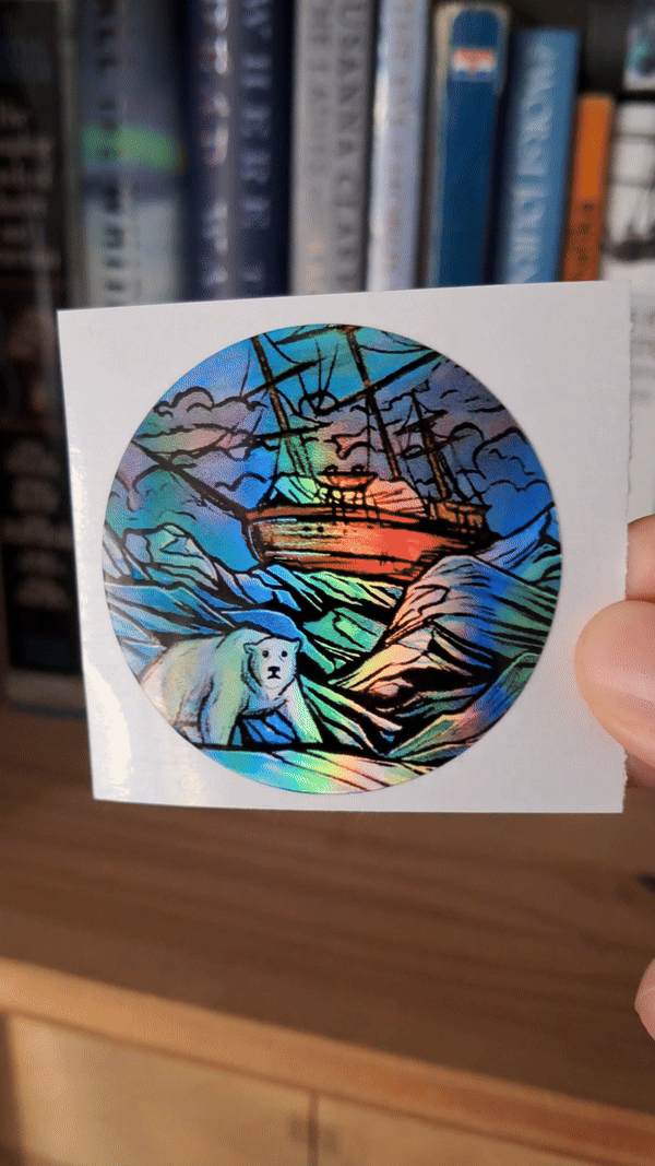 Holographic Polar Sticker