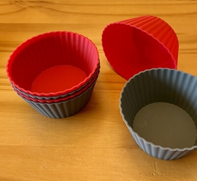 Silicone Texas Sized Individual Muffin Cups - Set of 6