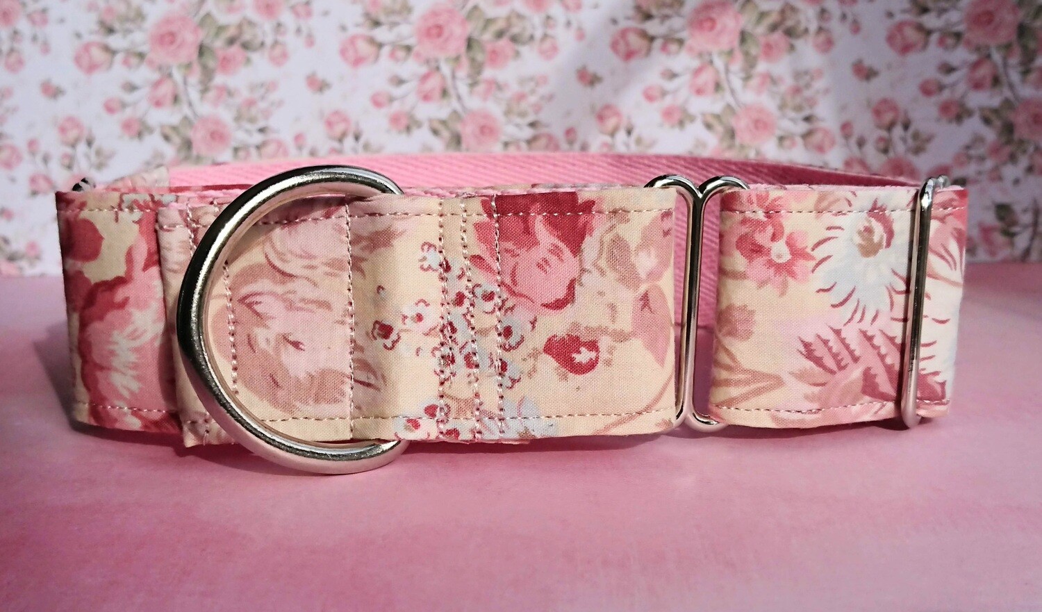 Vintage Laura Ashley Fabric Limited Edition Martingale Collar, House or Clip 'Rosie'