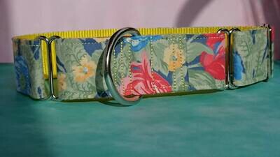 Vintage Laura Ashley Fabric Limited Edition Martingale Collar, House or Clip 'Bouquet'