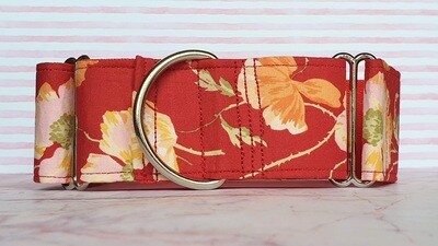 Vintage Laura Ashley Fabric Limited Edition Martingale Collar, House or Clip 'Poppy'