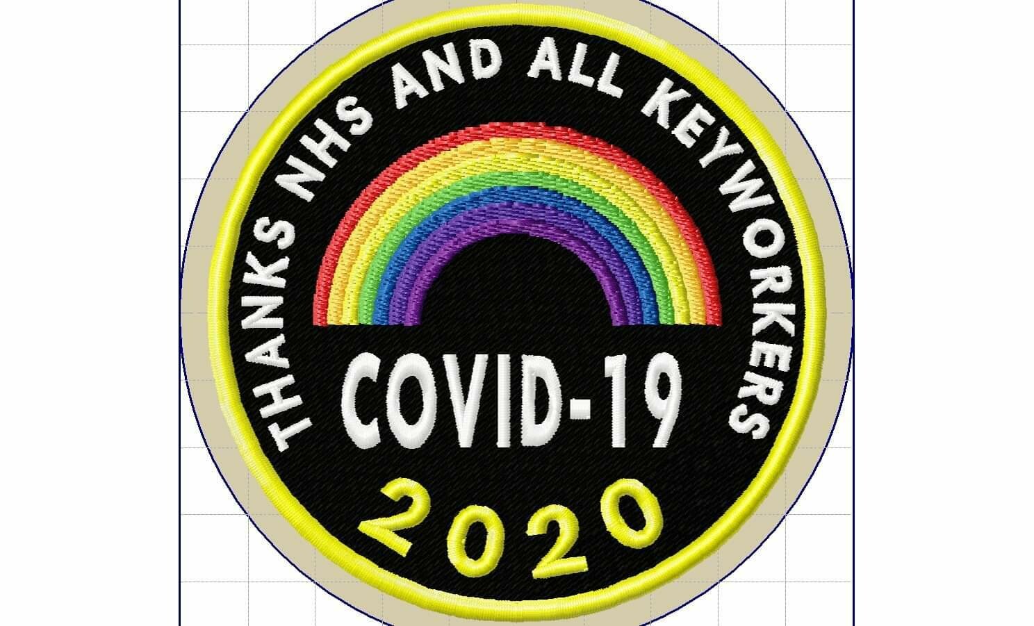 The 'Thanks NHS and All Keyworkers' Appreciation During Covid-19 Pandemic Rainbow Patch 2020