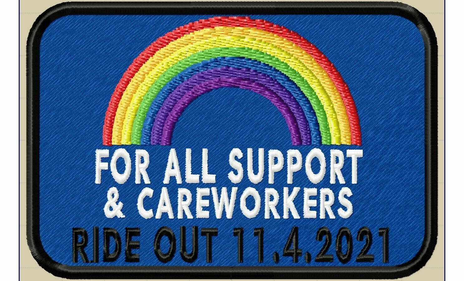 The NHS 'All Support & Careworkers' Ride Out 11/04/2021 Souvenir Patch Fundraising