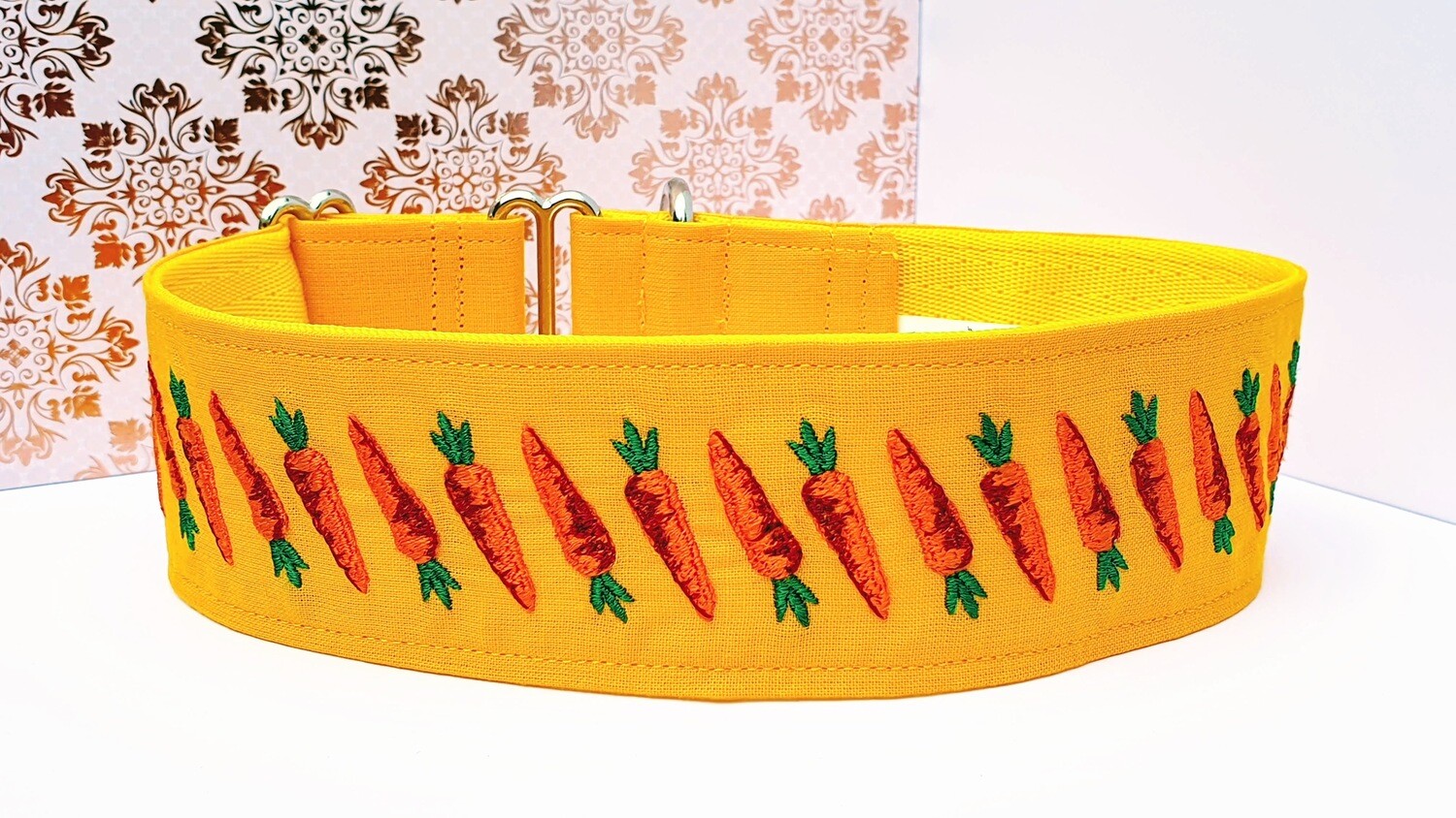 Embroidered Collar &#39;Pulling Carrots&#39; Martingale, House or Clip