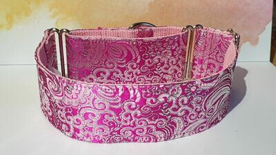 Collar Pink Paisley Brocade Fabric