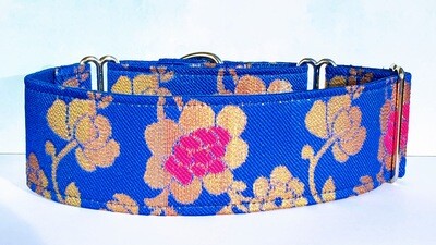 Blue and Gold Flower Japanese Collar Blue and Gold Flower Japanese Collar