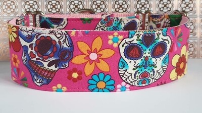 Collar &#39;Sugar Skulls&#39; Pink