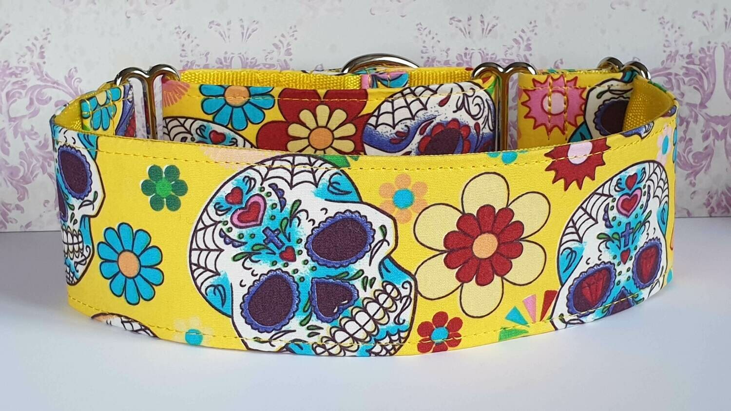 Collar &#39;Sugar Skulls&#39; Yellow