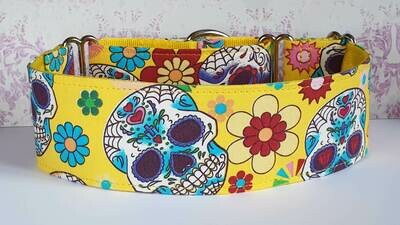 Collar &#39;Sugar Skulls&#39; Yellow