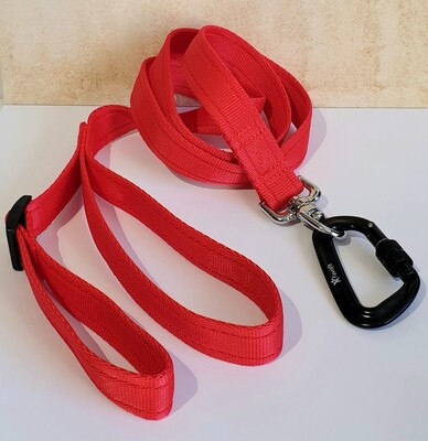 Carabiner Lead With Wrist Strap Security - The Secure Lead™