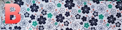 Collars Special Offer Limited Availability Fabric Blue Flowers on White &#39;B&#39;