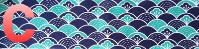 Collars Special Offer Limited Availability Fabric Blue and Green Fans &#39;C&#39;