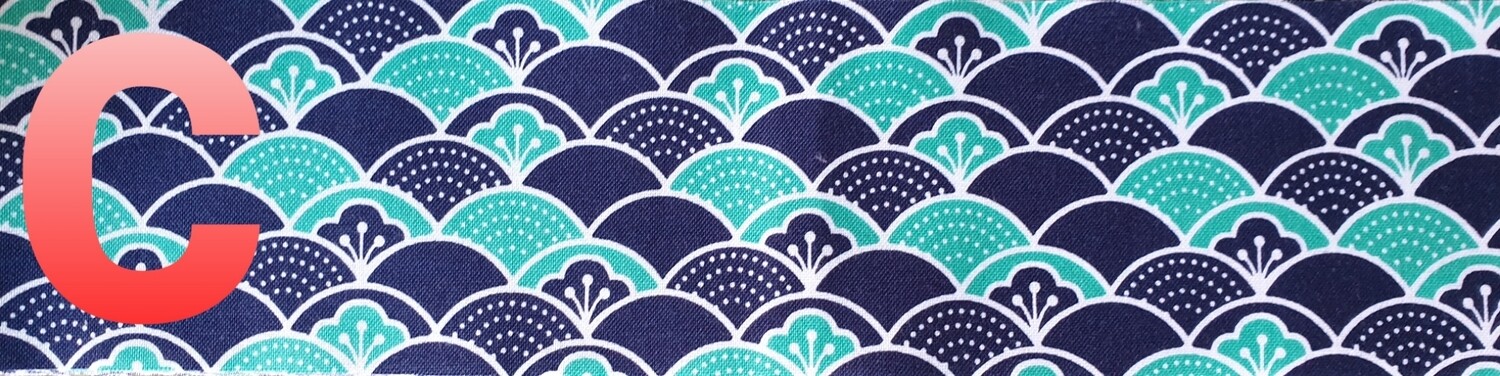 Collars Special Offer Limited Availability Fabric Blue and Green Fans &#39;C&#39;
