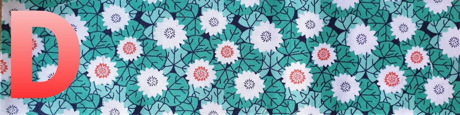 Collars Special Offer Limited Availability Fabric White Flowers on Green &#39;D&#39;