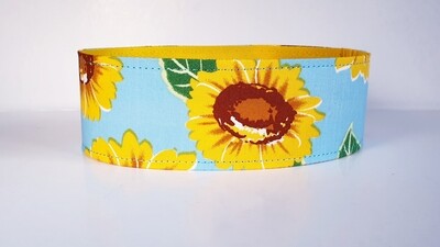 Collar 'Sunflowers on Pale Blue' Martingale, House or Clip