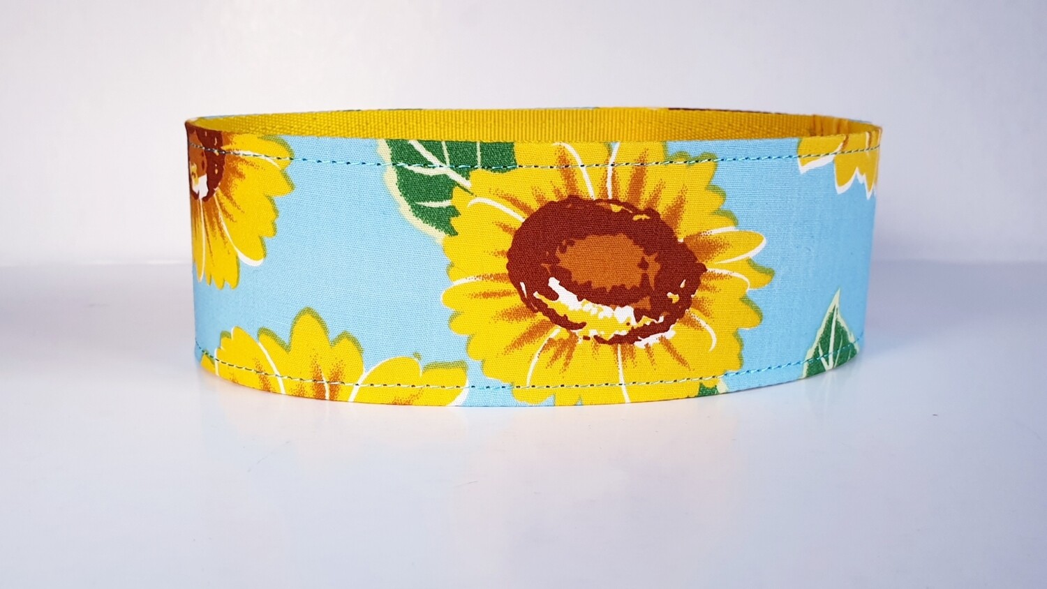 Collar &#39;Sunflowers on Pale Blue&#39; Martingale, House or Clip