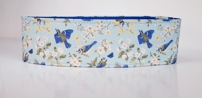 Collar &#39;Blue Tits&#39; Martingale, House or Clip