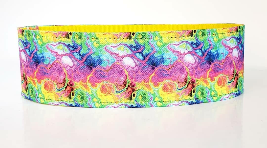 Collar &#39;Paint Pour&#39; Martingale, House or Clip