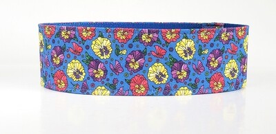 Collar With Pansy design Martingale, House or Clip