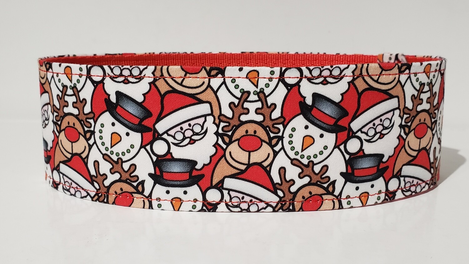 Dog Collar &#39;Christmas Jam&#39; Santa Rudolph and Snowman