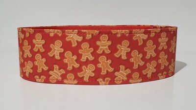 Christmas Dog Collar With Traditional Gingerbread Men Design