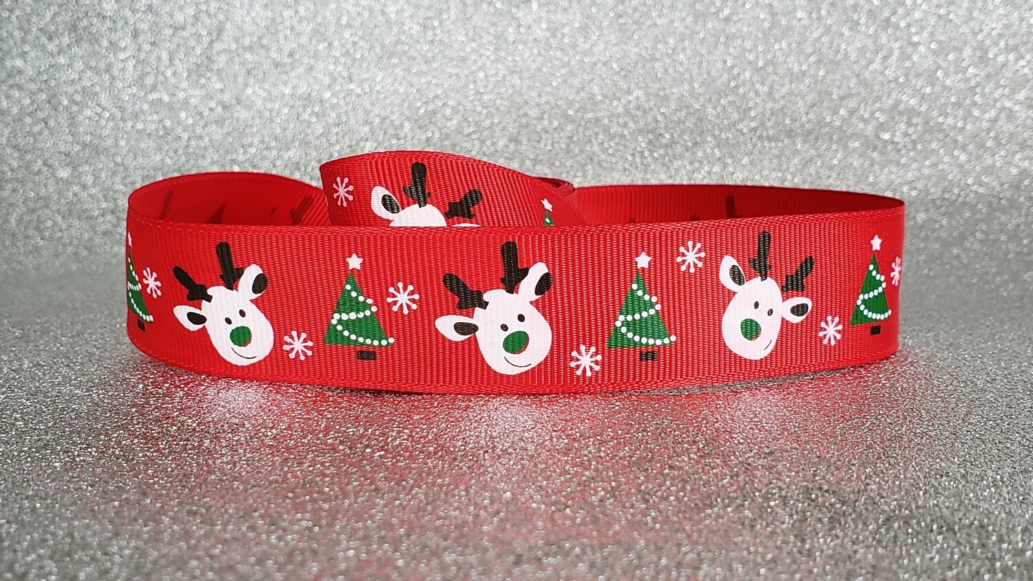 Ribbon Christmas collar Reindeer 25mm Ribbon *2
