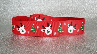 Ribbon Christmas collar Reindeer 25mm Ribbon *2