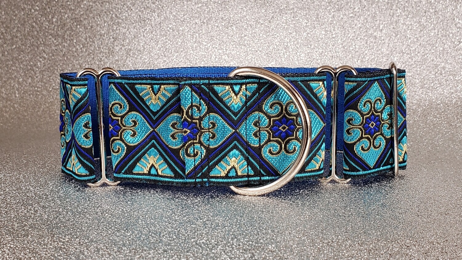 Gorgeous Woven Blue Ribbon 50mm Collar