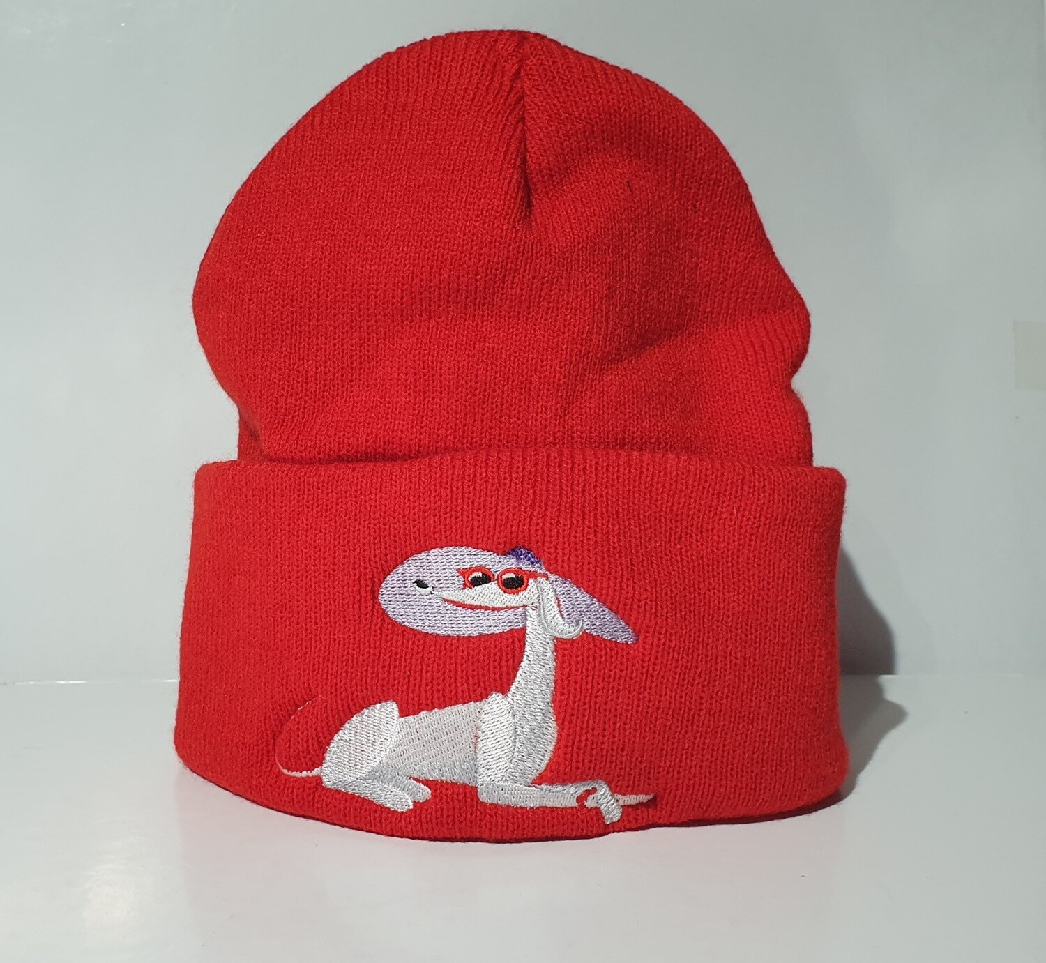 Embroidered Greyhound Beanie Hat