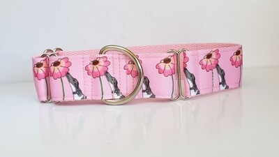 Collar 'Just Sniffing' pink Design on Grosgrain Ribbon Jane Wren