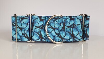 Stunning Blue Butterflies Dog Collar