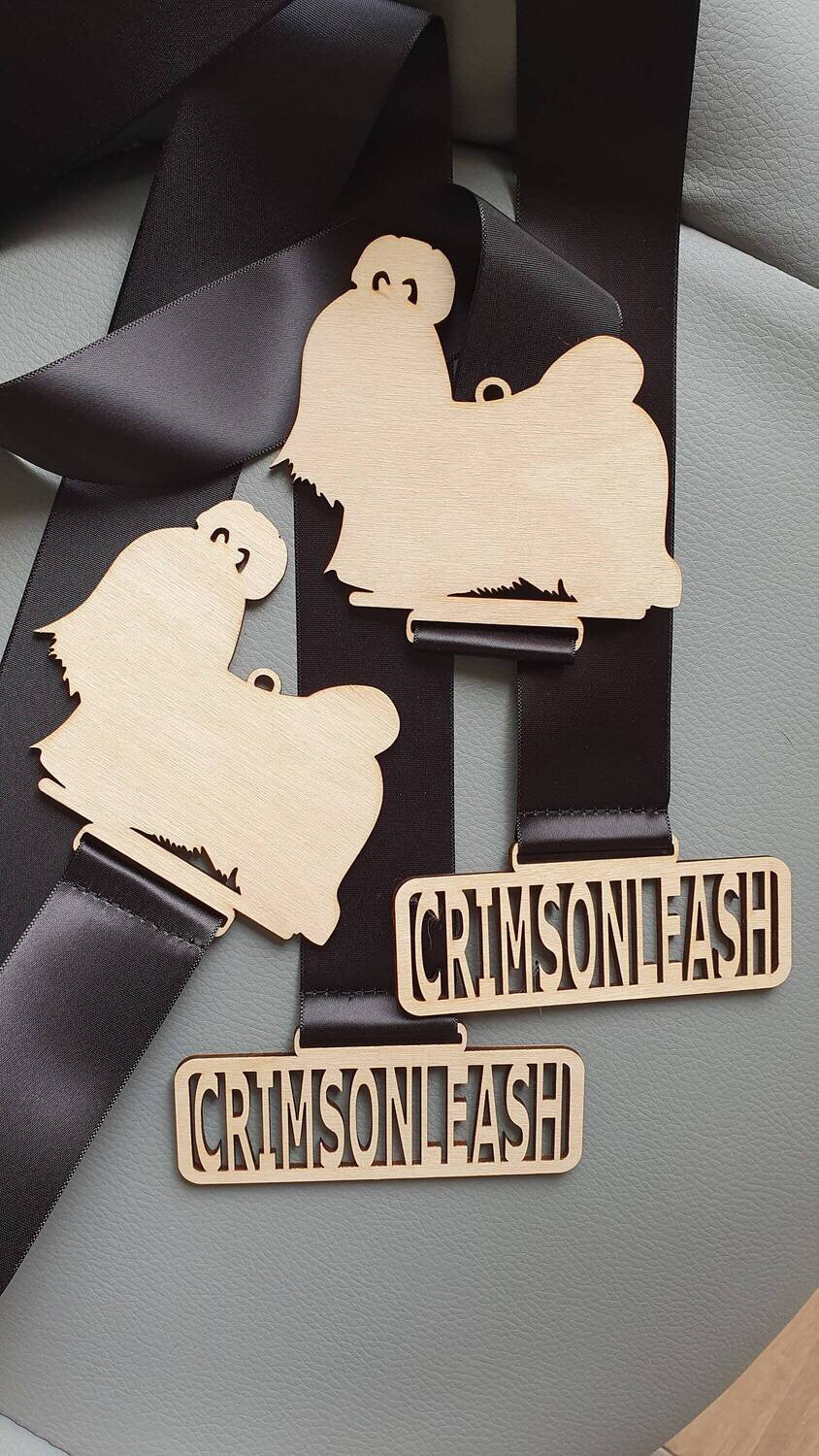 Personalised ribbon and wood ply holder for your dog show/horse show rosettes