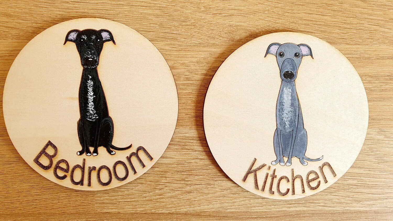 Greyhound/ Whippet/ Sighthound Wooden Door Plaque  Sighthound Gift, Greyhound Gift, Whippet Gift, Dog Coaster, Wooden Coaster personalised