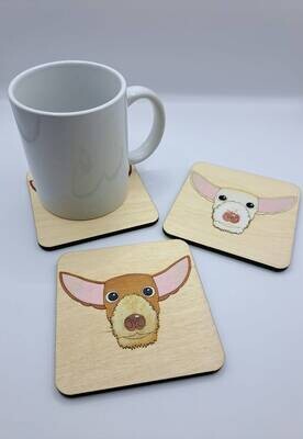 Podenco Wooden Coaster, Podenco Gift, Dog Coaster, Wooden Coaster