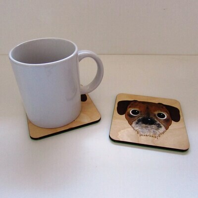 Border Terrier Wooden Coaster, Border Terrier Gift, Dog Coaster, Wooden Coaster