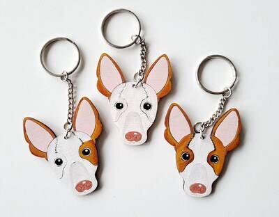 Ibizan Hound Wooden Keyring, Dog Key ring, Keyring, Keychain, Dog Key chain, Ibizan Hound Gift, Ibizan Hound