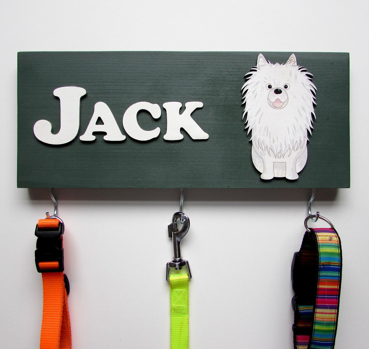Personalised Spitz Lead Holder, Leash Holder, New Home Gift, Spring Decor, Dog Owner Gift