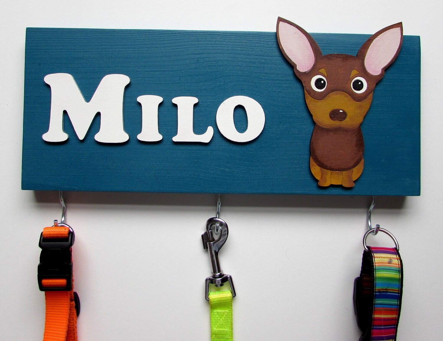 Personalised Chihuahua Lead Holder, Leash Holder, New Home Gift, Dog Owner Gift