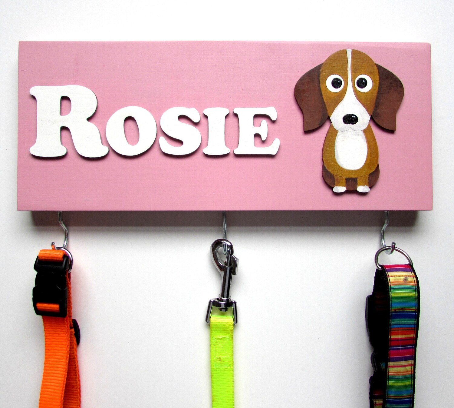 Personalised Beagle Lead Holder, Leash Holder, New Home Gift, Spring Decor, Dog Owner Gift