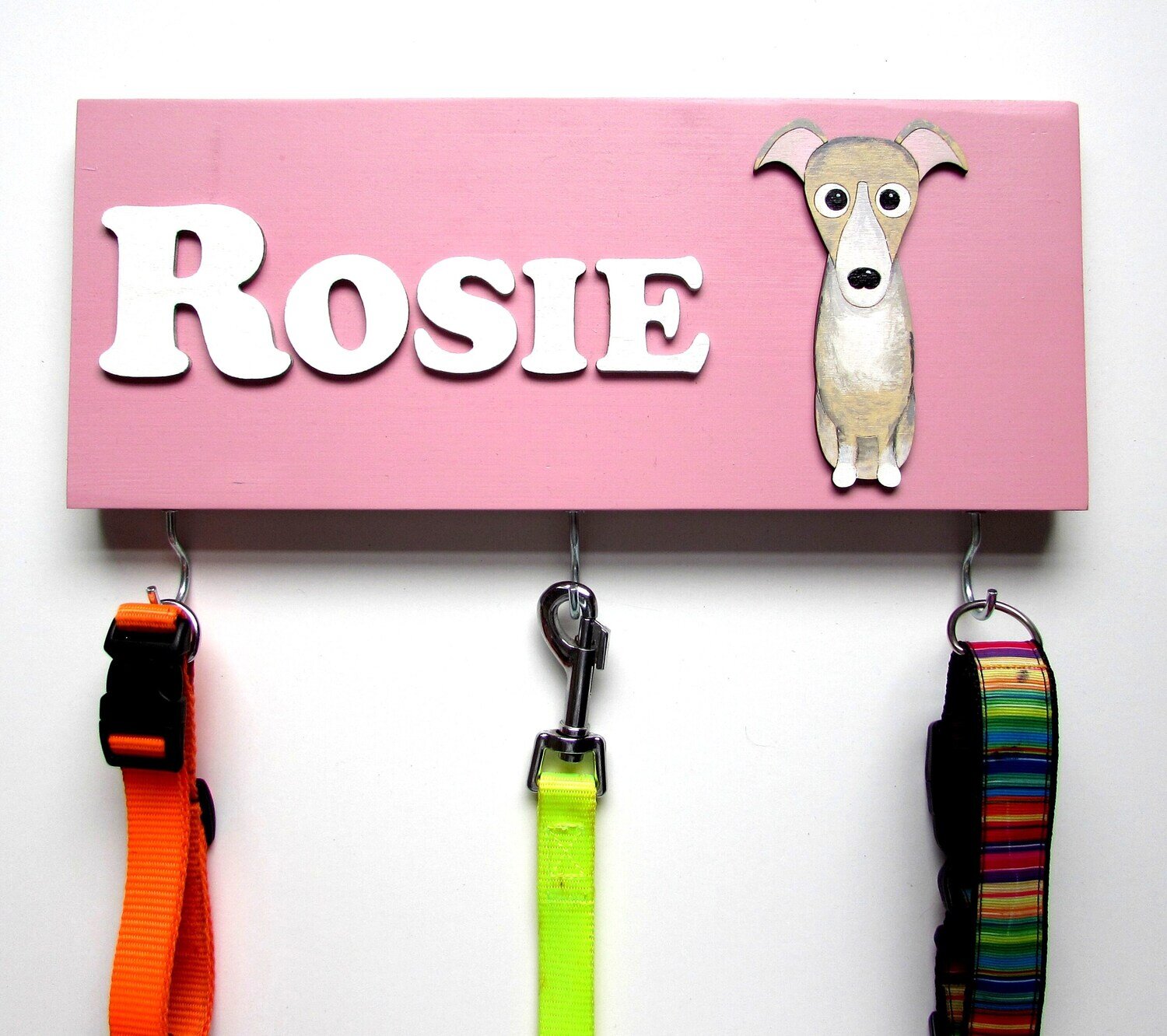 Personalised Whippet Lead Holder, Leash Holder, New Home Gift, Spring Decor, Dog Owner Gift